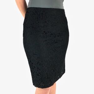 Banana Republic Black Lace Pencil Skirt